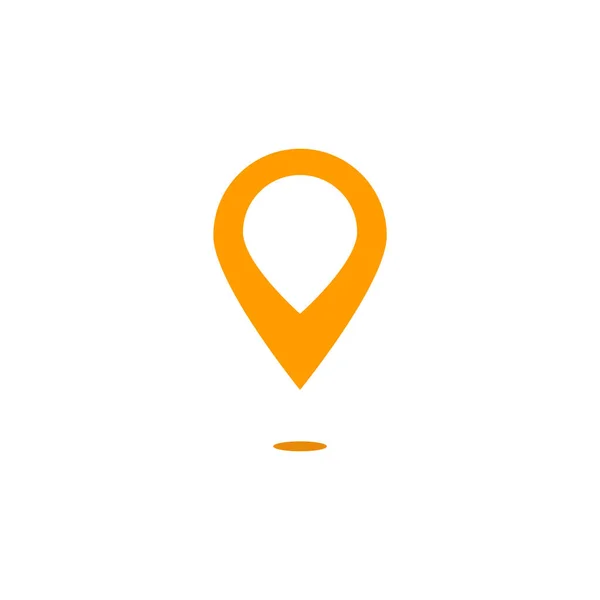 Orange Plats karta resa ikon set - vektor för webben, bussiness kort och motion design — Stock vektor