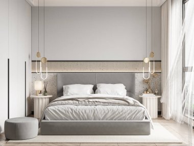 İç Yatak Odası Duvar Modeli - 3D Hazırlama, 3D Görüntü