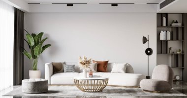 İç Salon Duvar Modeli - 3D Yapılandırma, 3D Görüntü 