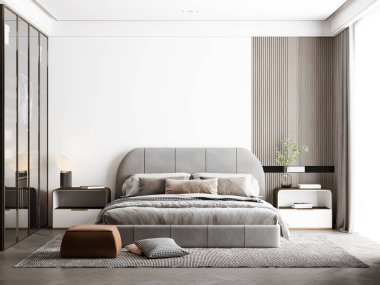 İç Yatak Odası Duvar Modeli - 3D Hazırlama, 3D Görüntü