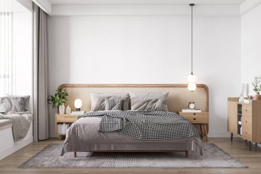 İç Yatak Odası Duvar Modeli - 3D Hazırlama, 3D Görüntü