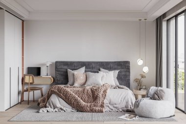 İç Yatak Odası Duvar Modeli - 3D Hazırlama, 3D Görüntü