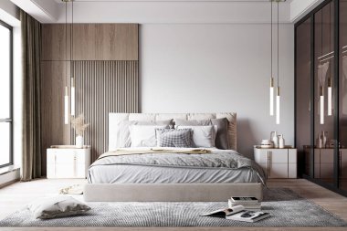 İç Yatak Odası Duvar Modeli - 3D Hazırlama, 3D Görüntü