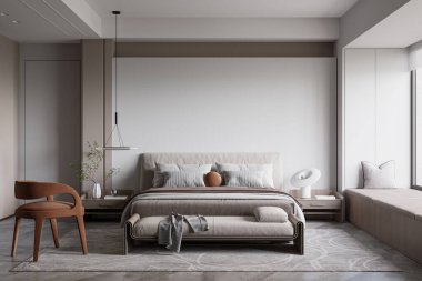 İç Yatak Odası Duvar Modeli - 3D Hazırlama, 3D Görüntü