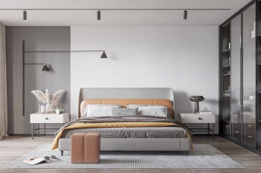 İç Yatak Odası Duvar Modeli - 3D Hazırlama, 3D Görüntü