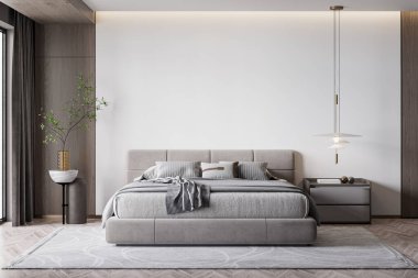 İç Yatak Odası Duvar Modeli - 3D Hazırlama, 3D Görüntü