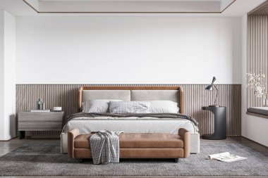 İç Yatak Odası Duvar Modeli - 3D Hazırlama, 3D Görüntü