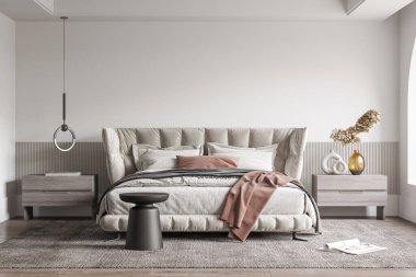 İç Yatak Odası Duvar Modeli - 3D Hazırlama, 3D Görüntü