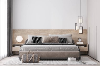 İç Yatak Odası Duvar Modeli - 3D Hazırlama, 3D Görüntü