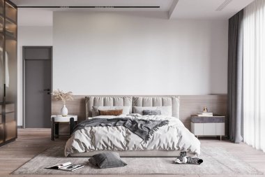 İç Yatak Odası Duvar Modeli - 3D Hazırlama, 3D Görüntü