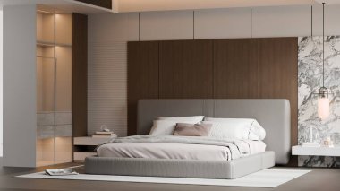 Modern Minimalist Lüks Oturma Odası İçi - 3D Hazırlama
