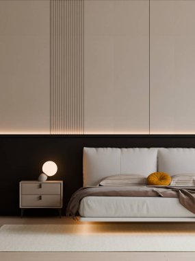 Modern Minimalist Lüks Oturma Odası İçi - 3D Hazırlama