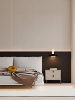 Modern Minimalist Lüks Oturma Odası İçi - 3D Hazırlama
