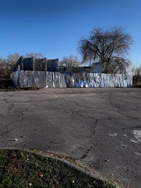 Bar Bière Abandonné Dans Port Fluvial — Photo