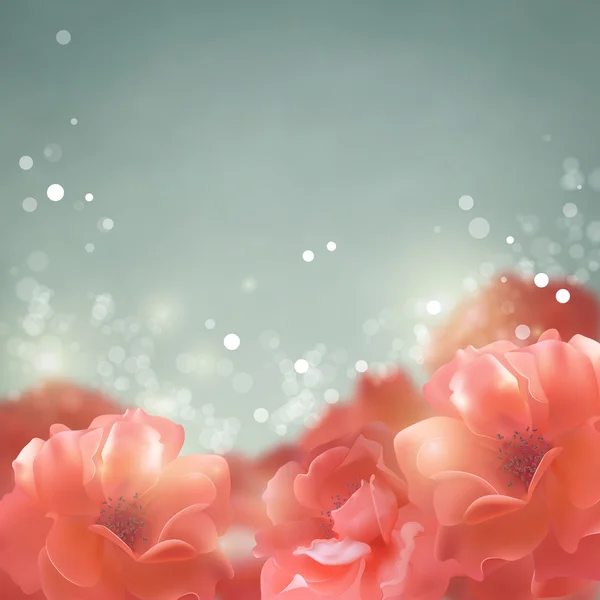 Shining flowers roses background