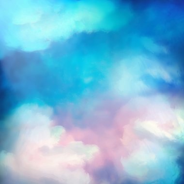 Watercolor Sky Painting Vector Background
