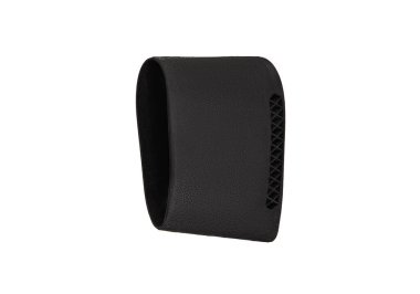 Butt plate isolate on a white background. Part of the butt of a gun. Shot recoil softener