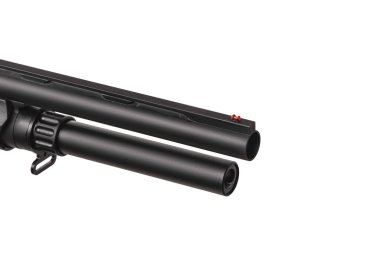 modern siyah av tüfeği beyaz arka planda izole edildi