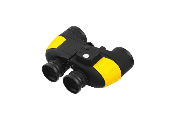 Moderno Preto Amarelo Prova Água Inafundável Binóculos Marinhos Dispositivo Vigilância — Fotografia de Stock