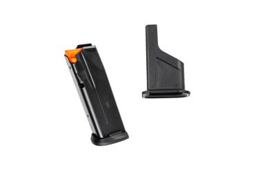 Ateşli silah şarjörü ve hız yükleyici aksesuar.