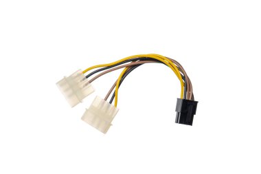 Çift Molex 'ten 6-pin PCI-E güç adaptör kablosuna bilgisayar grafik kartları için.