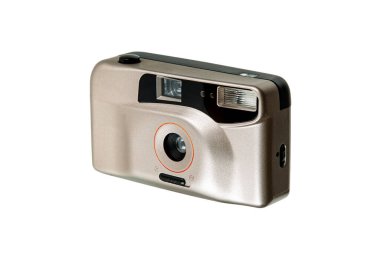 Şampanya, altın sarısı, 35 mm 'lik, beyaz bir kamera..