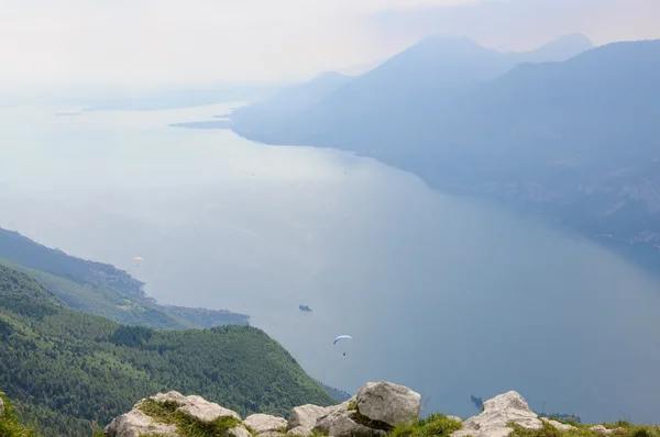 View of Lake Garda from Italian Alps - Monte Baldo — Stock Photo, Image