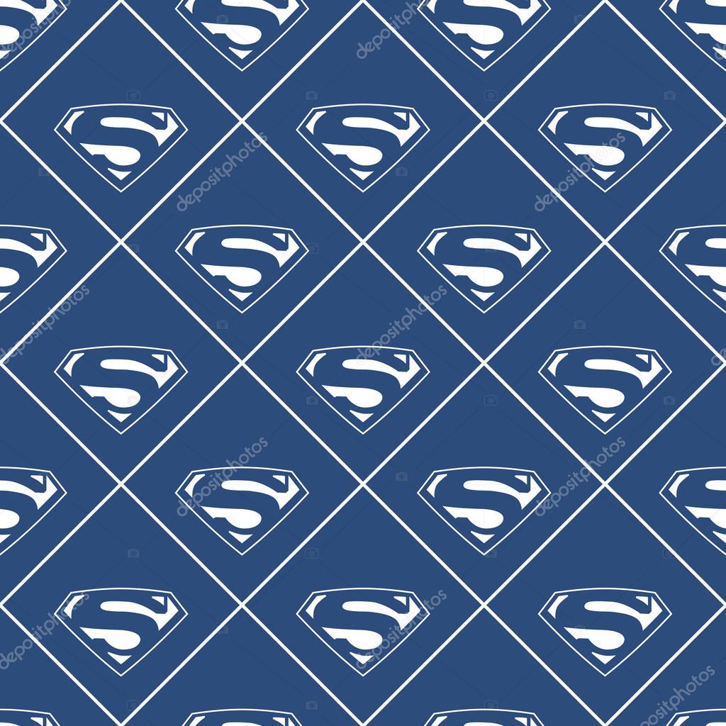 Superman logo seamless pattern in EPS 8.0