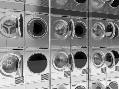 3D kuru temizleme illüstrasyonu