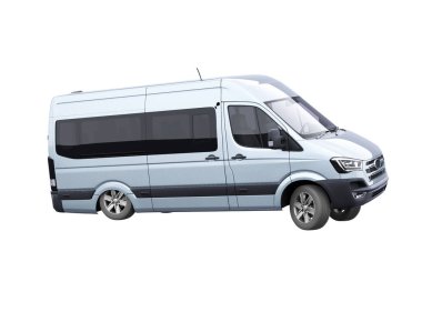 Beyaz arkaplanda 3D mavi boncuk çizimi Gölge yok