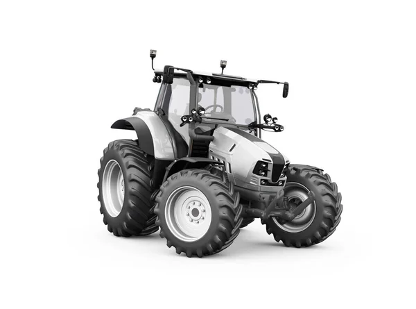 Render Szürke Traktor Illusztráció Fehér Háttér Árnyék — Stock Fotó