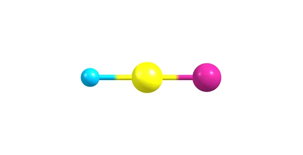 Estructura molecular de cianuro de hidrógeno aislado en blanco — Foto de Stock