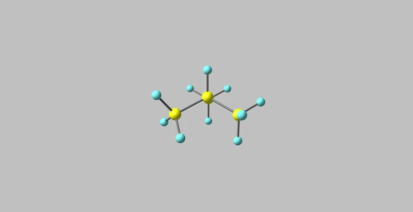 Structure moléculaire de l'isobutane isolée sur gris — Photo