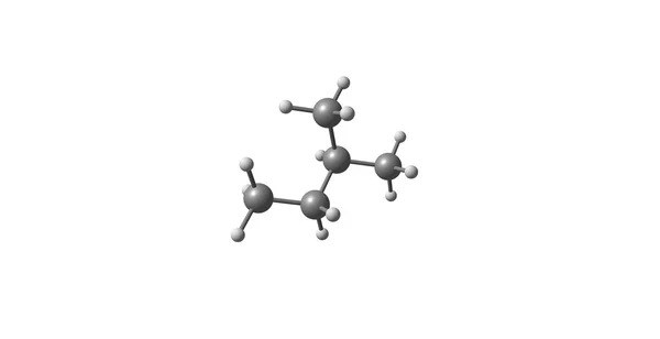 Estructura molecular de isopentano aislada en blanco —  Fotos de Stock