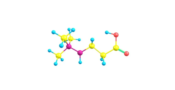 Estructura molecular de meldonio aislada en blanco — Foto de Stock