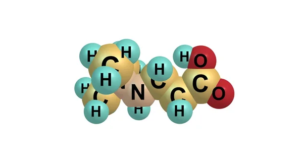 Meldonium molecular structure isolated on white — Stock Photo, Image