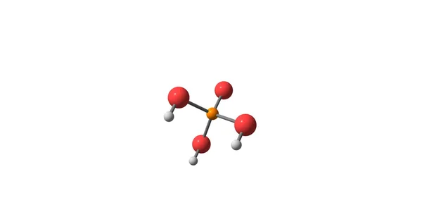 Estructura molecular del ácido fosfórico aislada en blanco — Foto de Stock