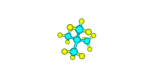 Estrutura molecular de neopentano isolada em branco — Fotografia de Stock