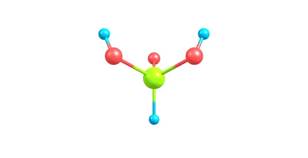 3D-Illustration der molekularen Struktur der Phosphorsäure isoliert auf weiß — Stockfoto