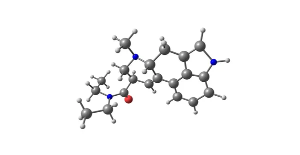 3D ilustracja Acetorphine struktury molekularnej na białym tle — Zdjęcie stockowe
