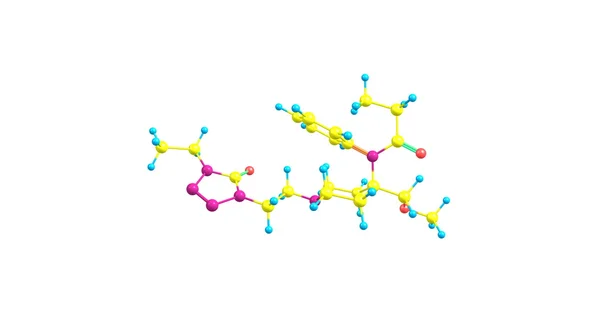 Estructura molecular de alfentanilo aislada en blanco — Foto de Stock