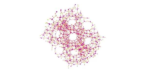 Zeolitok molekuláris szerkezete elszigetelt fehér — Stock Fotó