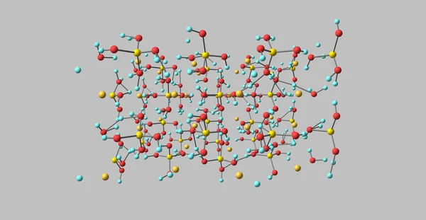 Moleculaire structuur bariet geïsoleerd op grijs — Stockfoto