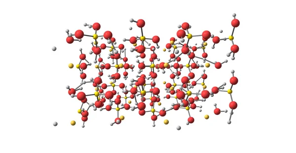 白で隔離晶の分子構造 — ストック写真