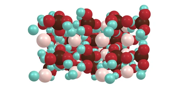 Estrutura molecular de barita isolada sobre branco — Fotografia de Stock