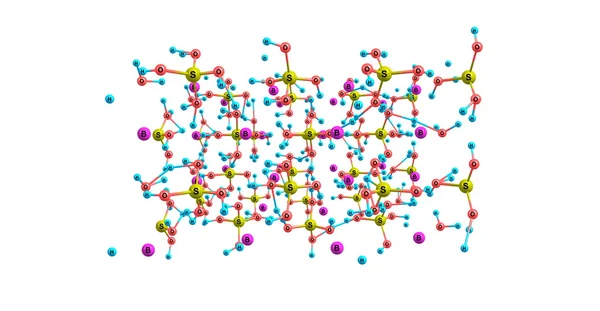 Molekulární struktura barytu izolovaných na bílém — Stock fotografie