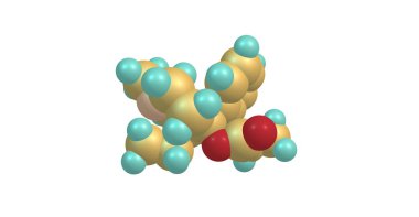 Meprodine moleküler yapısı üzerinde beyaz izole