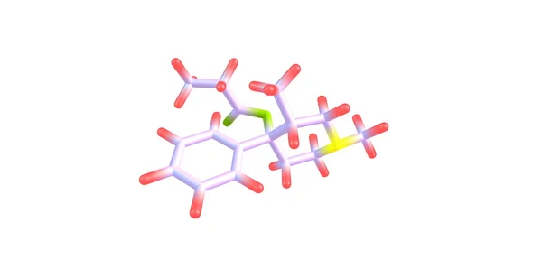 Estructura molecular de Prodina aislada en blanco —  Fotos de Stock