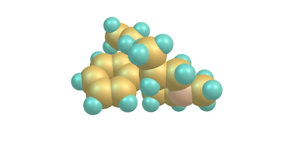 Prodine 的分子结构上白色孤立 — 图库照片