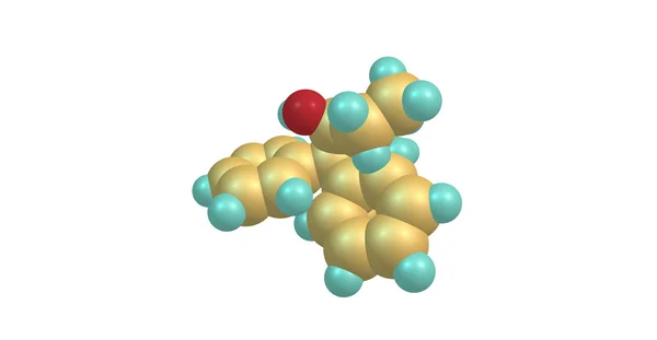 Structure moléculaire du bétaméthadol isolée sur blanc — Photo